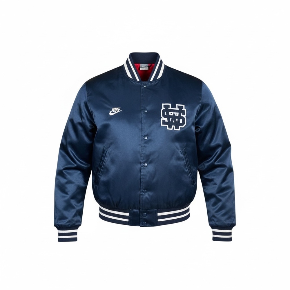 Vintage Nike NSW Rare Y2K Hype Satin Varsity Bomber Jacket